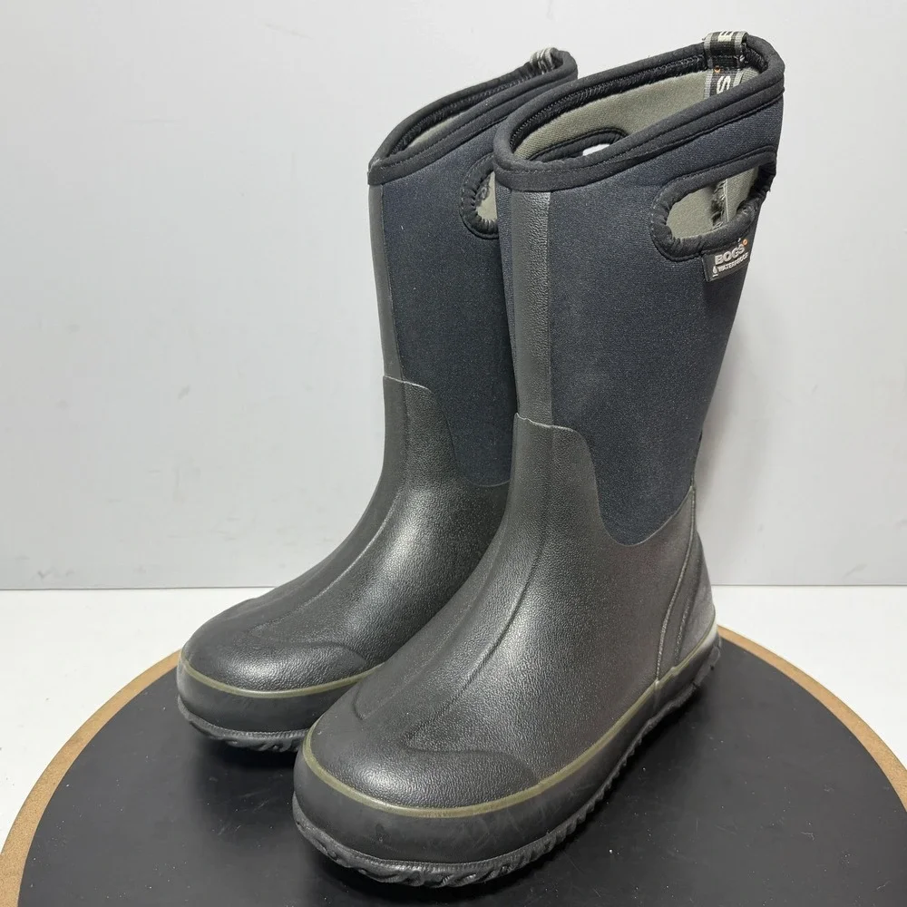 Bogs Classic High Boots Youth Size 4 Black Waterproof Insulated Winter Snow